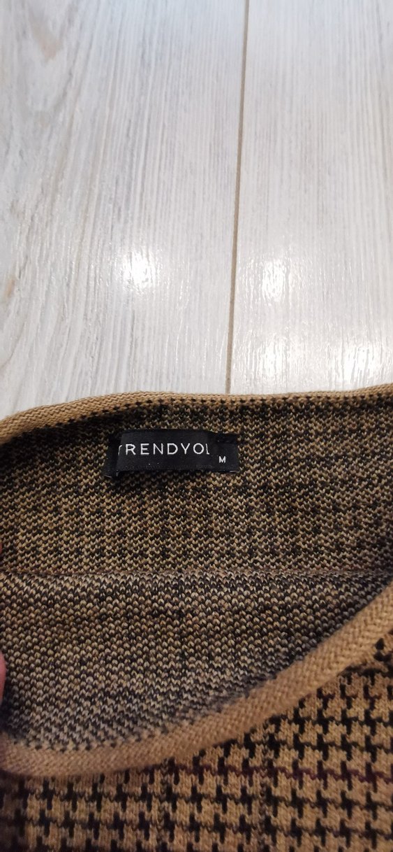 Trendyol marka Kahverengi Boğazlı Örgü Kadın Kazak - Görsel 2