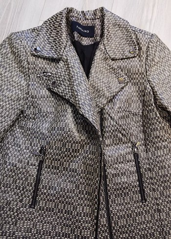 Fabrika marka Yılan Desenli deri Ceket - Görsel 5