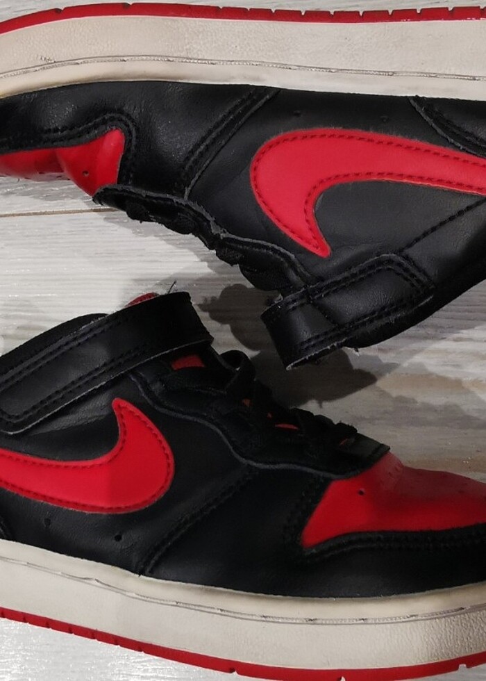 Nike court borough low kırmızı spor ayakkabı - Görsel 3