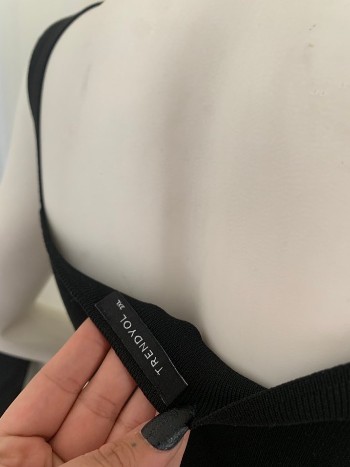 Diz Siyah Elbise  - Görsel 3