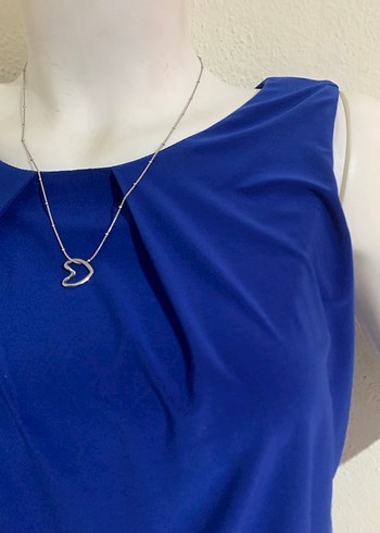 Düz Mavi Elbise  - Görsel 2