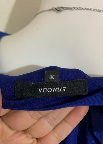 Düz Mavi Elbise  - Görsel 4