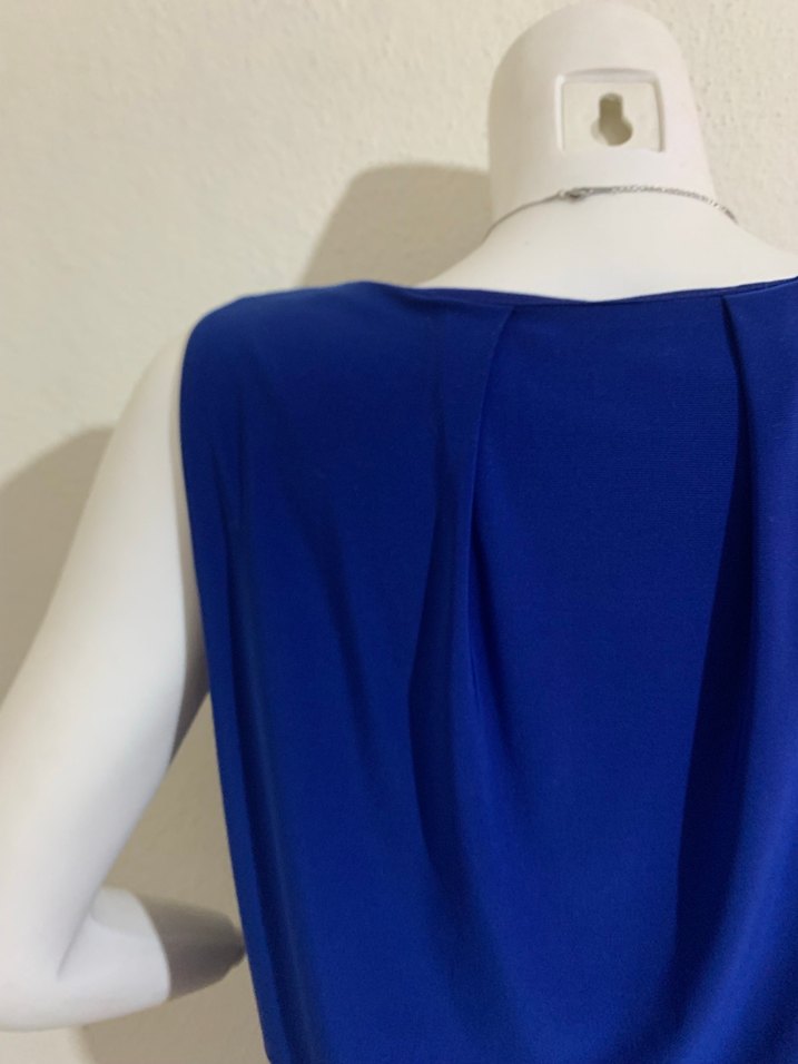 Düz Mavi Elbise  - Görsel 3