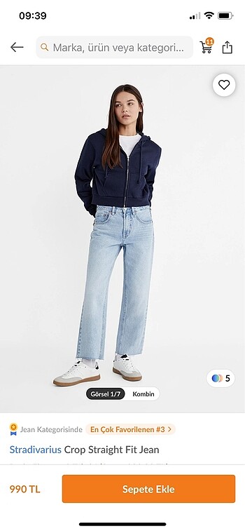 Stradivarius crop jean