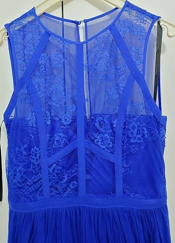 38 Beden mavi Renk Kadın abiye elbise 