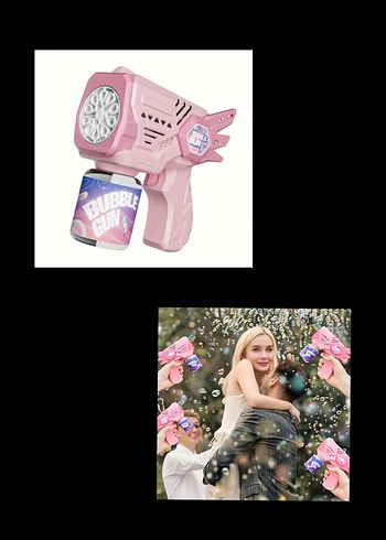 Beden Renkli Pembe Köpük Tabancası