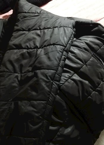Siyah Kapüşonlu erkek Kışlık Mont - Görsel 6