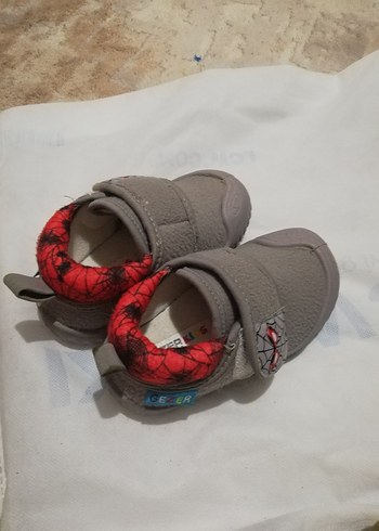 Gri Erkek Çocuk Yılan Desenli Sıcak kreş ayakkabı sı - Görsel 3