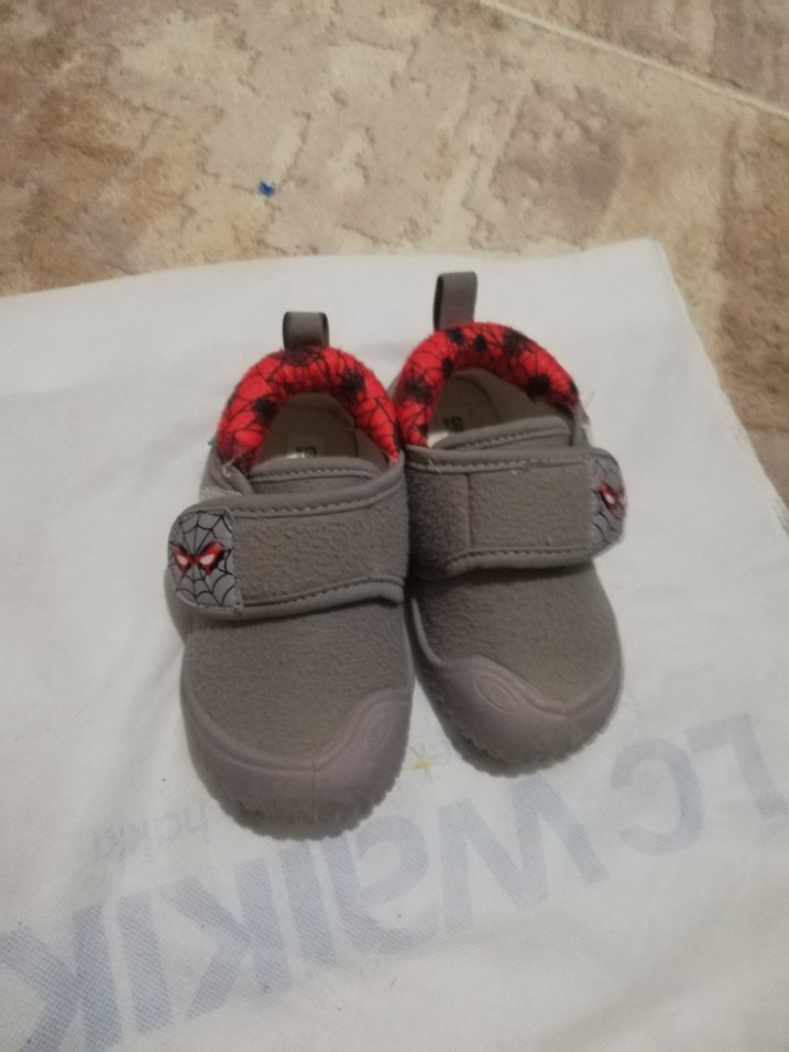 Gri Erkek Çocuk Yılan Desenli Sıcak kreş ayakkabı sı - Görsel 4