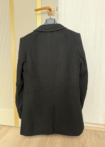 Siyah Düğmeli Midi Erkek Kaban - Görsel 2