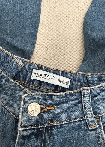 Gri Loose Fit Midi Denim Kadın Kot Pantolon - Görsel 2