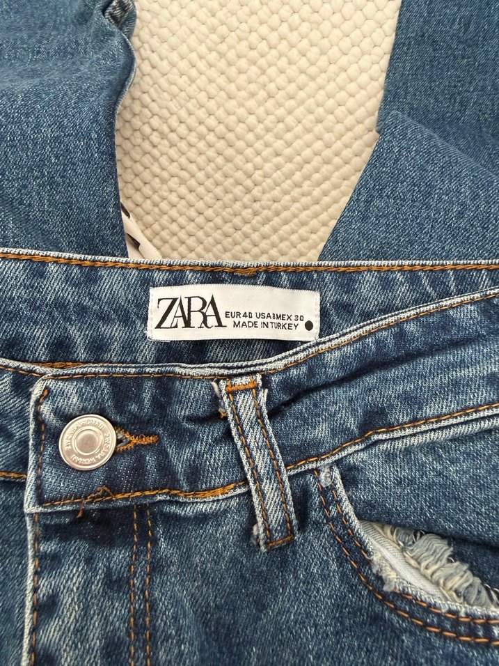 Mavi zara kot pantolon - Görsel 2