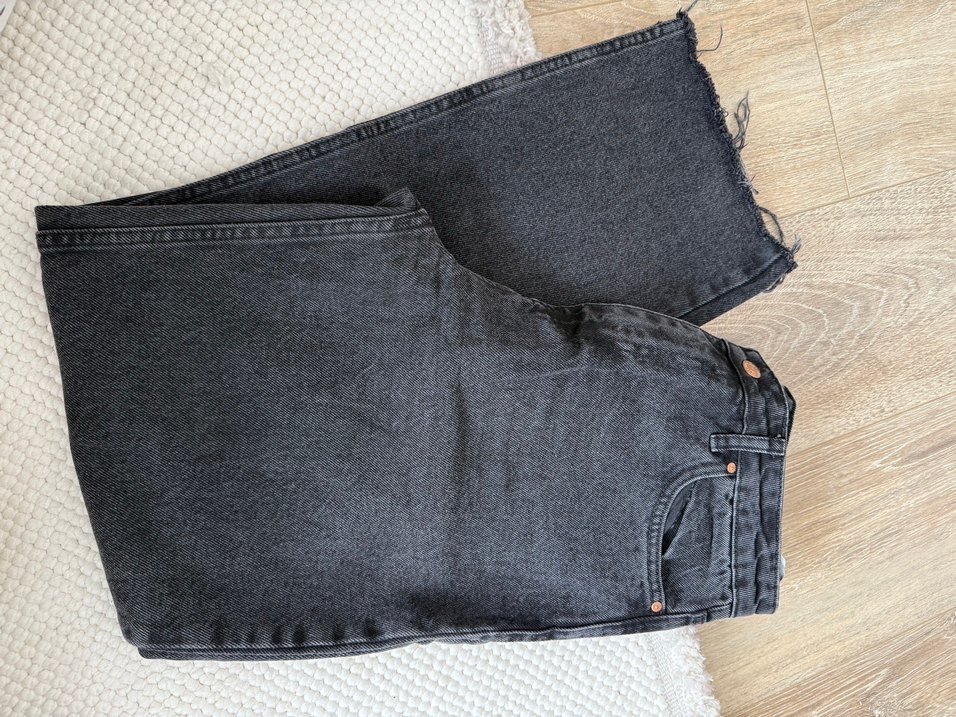 Gri Midi Denim Kadın Jean - Görsel 3