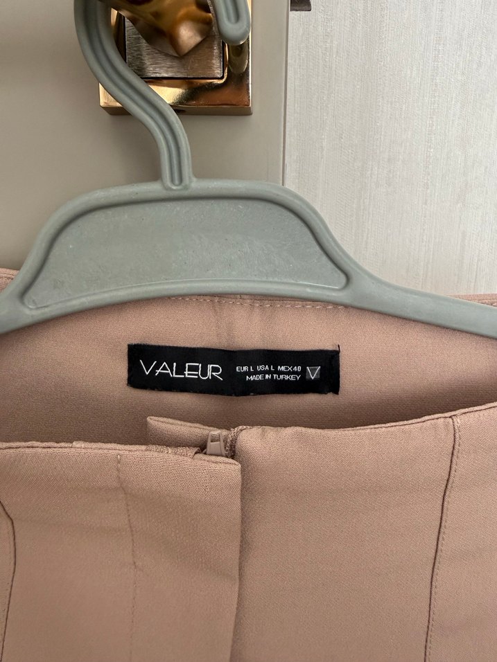 Bej Midi Kadın Kumaş Pantolon - Görsel 2