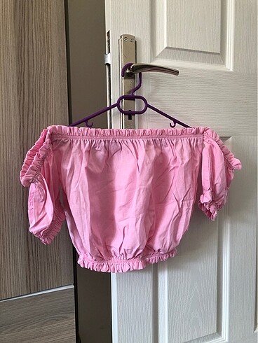 Pembe Crop bluz