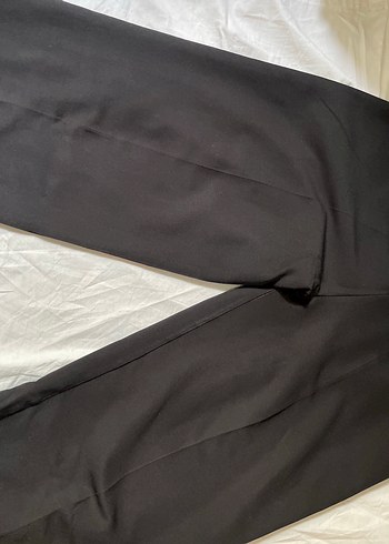 Siyah Kadın Kumaş Pantolon, Normal Boy, bol paça