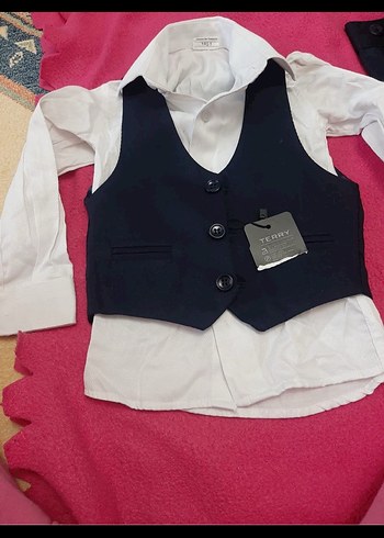 Siyah Kemerli Çocuk Takım Elbise - Görsel 5