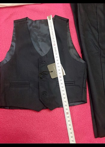 Siyah Kemerli Çocuk Takım Elbise - Görsel 3