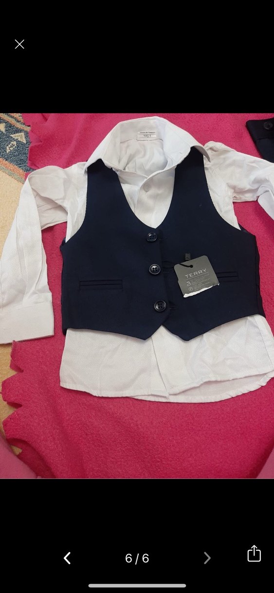 Siyah Kemerli Çocuk Takım Elbise - Görsel 5