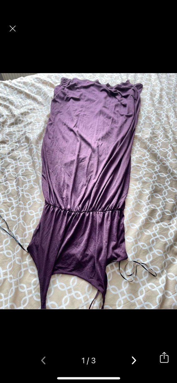 Mor Parlak Günlük Elbise - Görsel 2