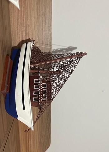 Üçlü Ahşap Yelkenli Gemi Figürleri - Görsel 4