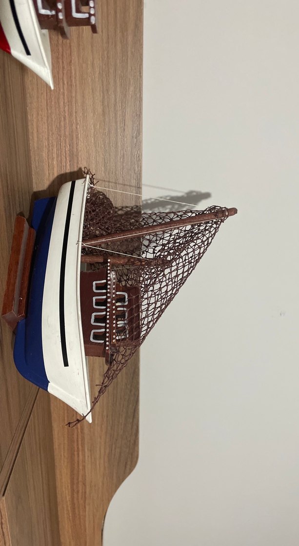 Üçlü Ahşap Yelkenli Gemi Figürleri - Görsel 4