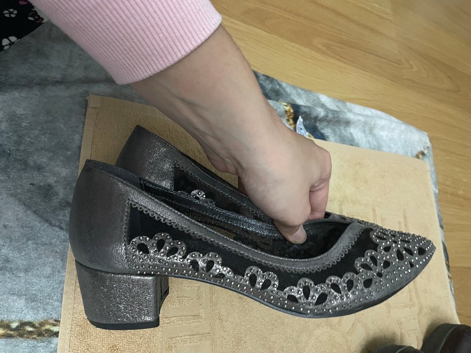 Kadın Siyahlı Gotik Dolgu Topuklu Abiye Ayakkabı - Görsel 2