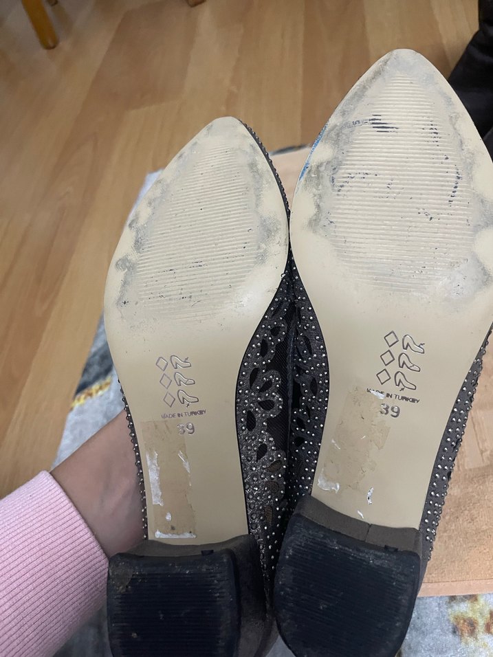 Kadın Siyahlı Gotik Dolgu Topuklu Abiye Ayakkabı - Görsel 5