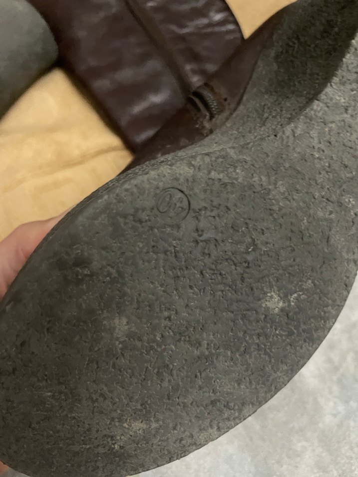 Kahverengi Deri Kadın Dolgu Topuklu Diz Boyu Bot - Görsel 5