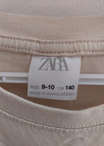 9 Yaş Beden Bej Baskılı Kız Sweatshirt