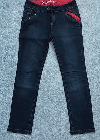 Gri Kadın Denim Pantolon Fermuarlı Cepler