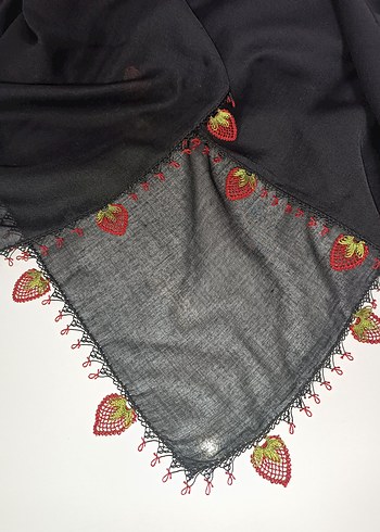 Siyah Bohem Kadın esarp - Görsel 2