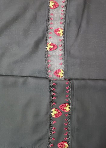 Siyah Bohem Kadın esarp - Görsel 3