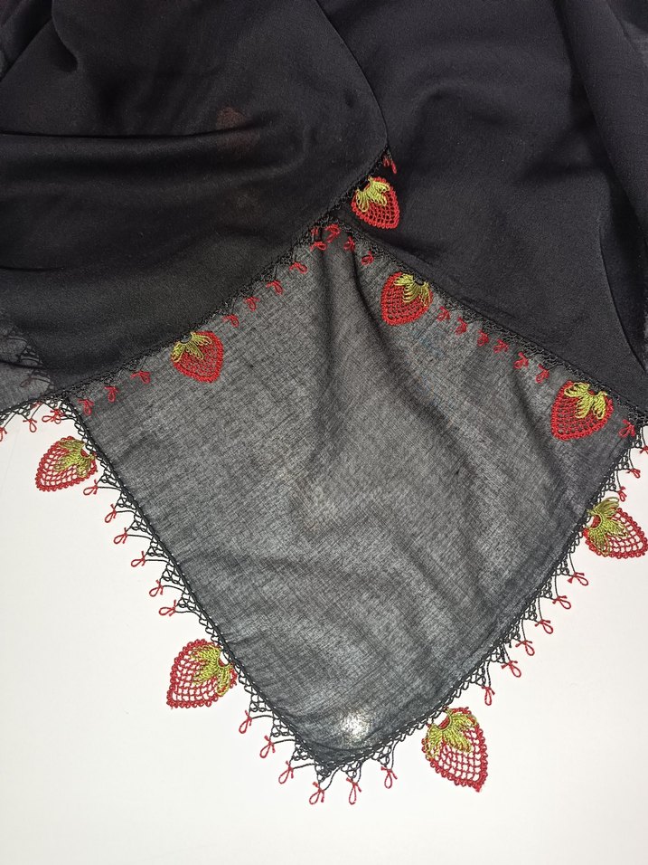 Siyah Bohem Kadın esarp - Görsel 2