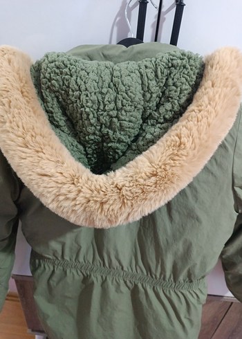 Sokak Stili çocuk Yeşil Kaban - Görsel 4