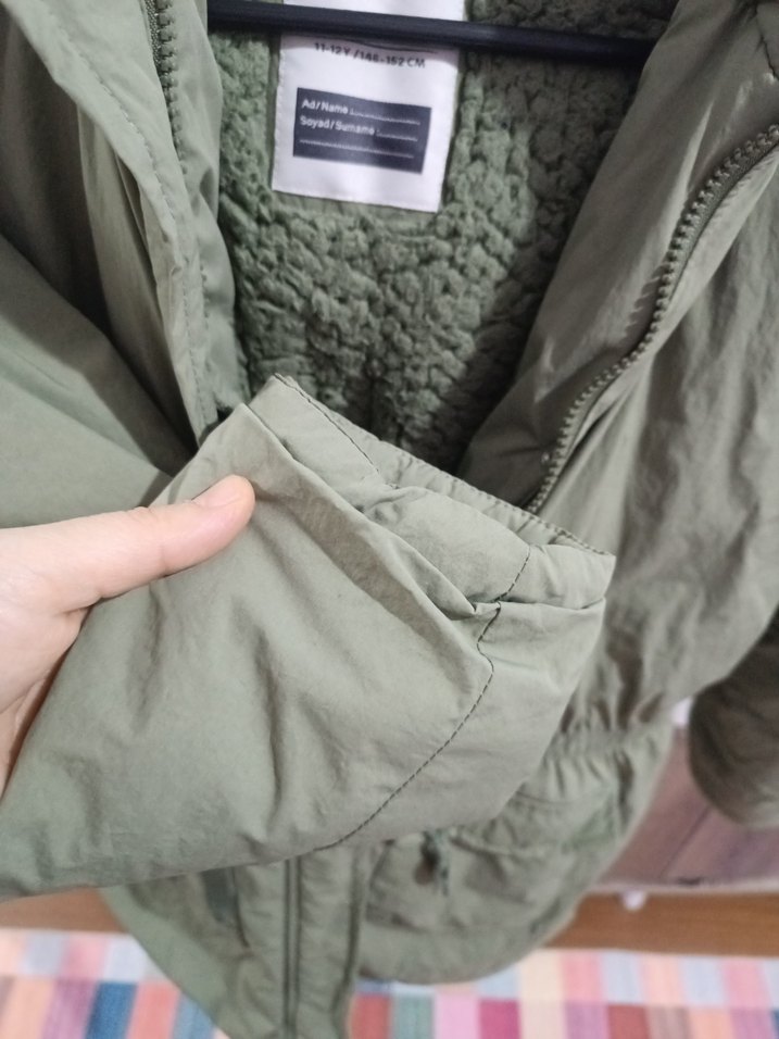 Sokak Stili çocuk Yeşil Kaban - Görsel 3