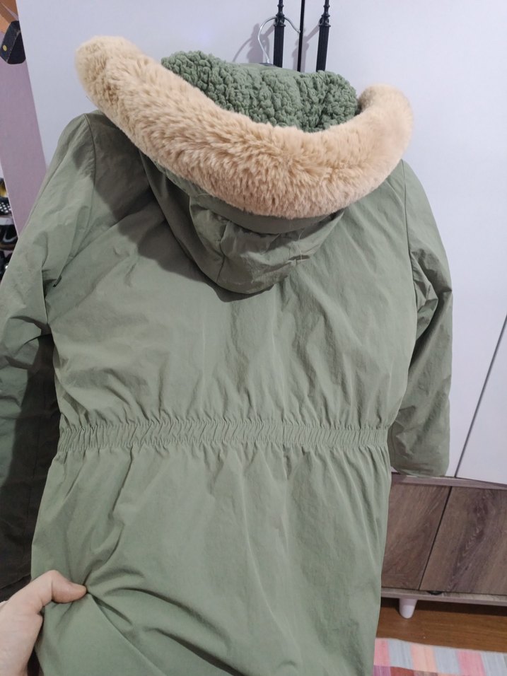 Sokak Stili çocuk Yeşil Kaban - Görsel 5