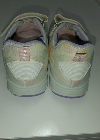 Kinetix Beyaz Pastel Bağcıklı ve Cırt Cırtlı Kız Spor Ayakkabı - Görsel 5