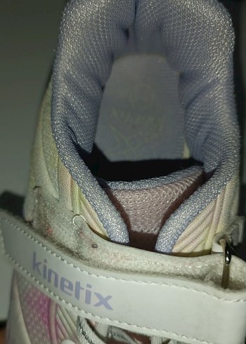 Kinetix Beyaz Pastel Bağcıklı ve Cırt Cırtlı Kız Spor Ayakkabı - Görsel 4