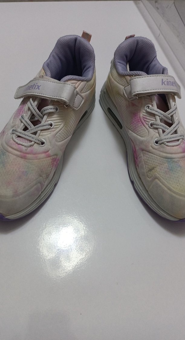 Kinetix Beyaz Pastel Bağcıklı ve Cırt Cırtlı Kız Spor Ayakkabı - Görsel 2