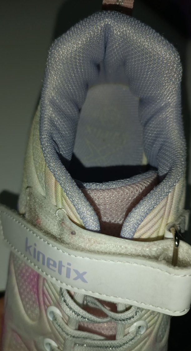 Kinetix Beyaz Pastel Bağcıklı ve Cırt Cırtlı Kız Spor Ayakkabı - Görsel 4