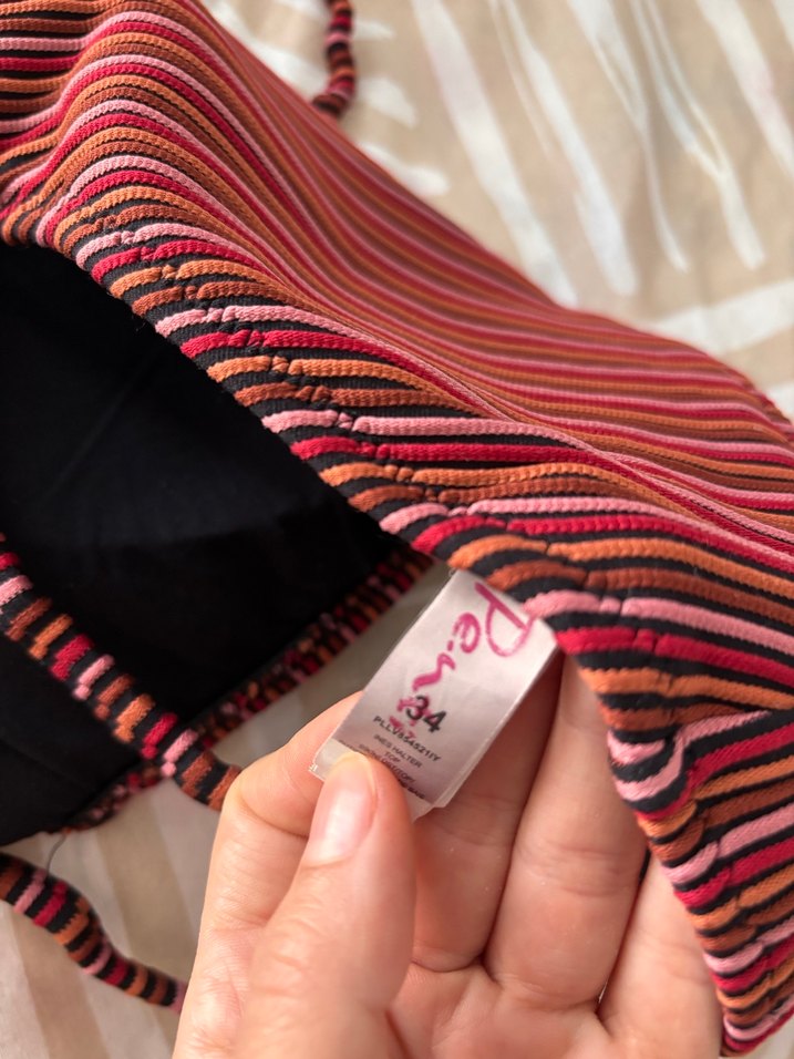 Kırmızı Çizgili Kadın Bikini Takımı - Görsel 3