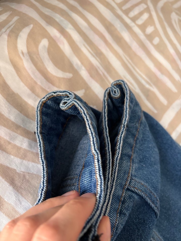 Düğmeli Mavi Midi Denim Etek - Görsel 5