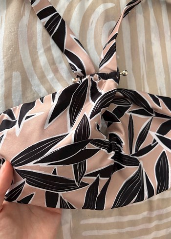 Bej Desenli Tokalı Kadın Bikini Üstü - Görsel 2