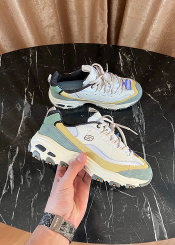 Skechers dlites green lemon