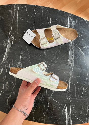 40 Beden beyaz Renk Birkenstock arizona sedef