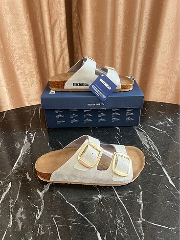 Birkenstock Arizona Gold Grey