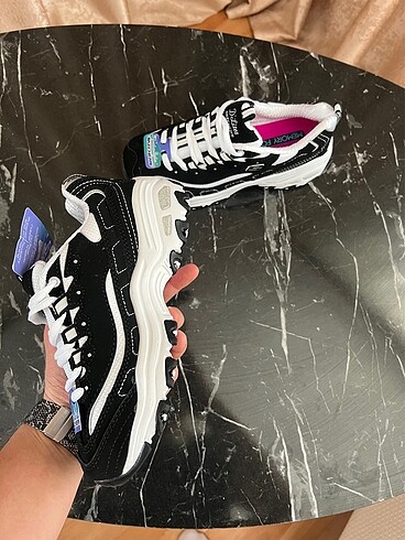 38 Beden siyah Renk Skechers dlites black white