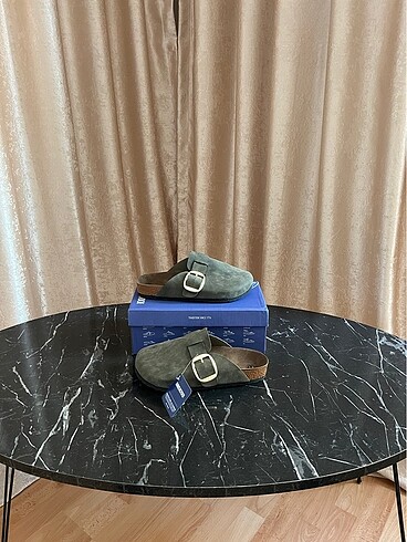 Birkenstock boston haki gold toka