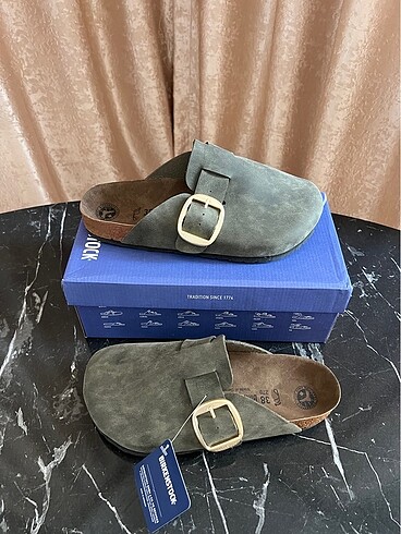 Birkenstock Birkenstock boston haki gold toka